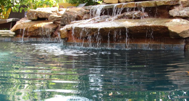 A close view of a designed pool