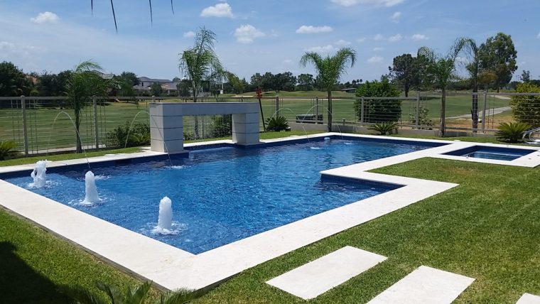 A Custom designed bordered pool,full view