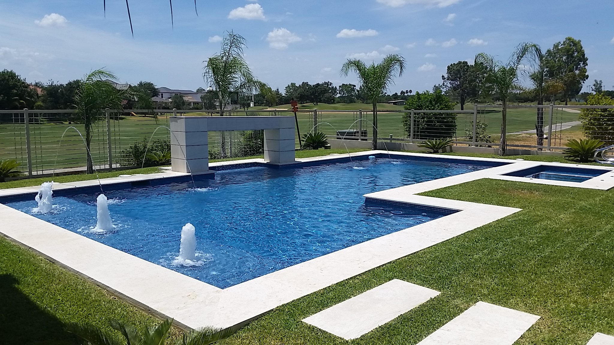 A Custom designed bordered pool,full view